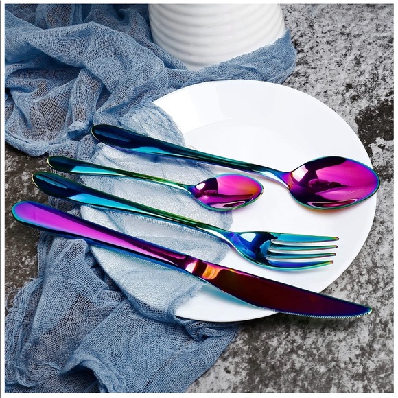 Rainbow Flatware Set of 6 - Picture 1 of 3